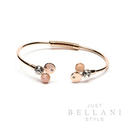 [AG-25898] Rosékleurige open armband met steentjes