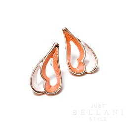 [AL-58844 - rose gold] Rosékleurige oorbellen in hartvorm